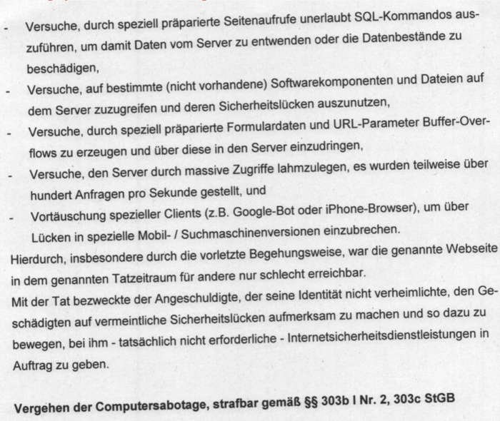 Suchen nach Sicherheitslücken in Form unerwünschten Penetrationstests nicht strafbar - Rechtsanwalt Ferner